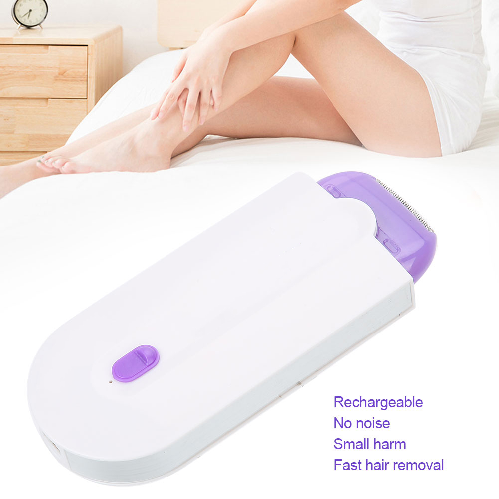 Mesin Penghilang Rambut USB Pengisian Plug- In Penggunaan Ganda Alat Penghilang Rambut Wanita 100-240V