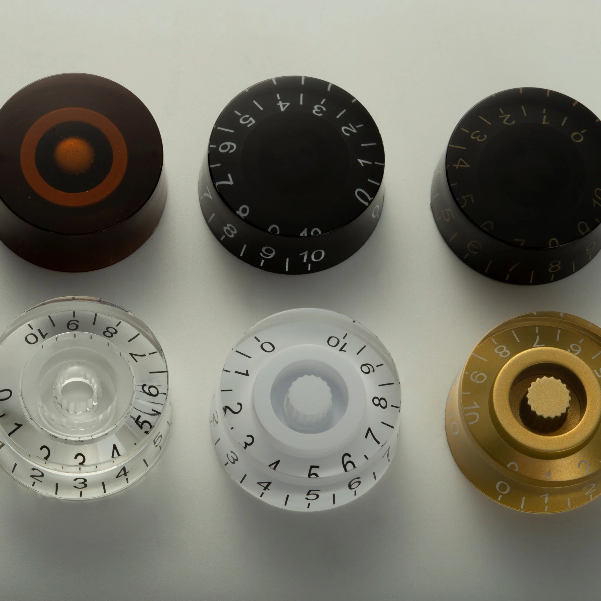 PHRILAM นิ้ว USA LP กีตาร์ความเร็วลูกบิด Fine 18-Spline Tone Volume Control Knobs สําหรับ USA Les Paul กีตาร์ไฟฟ้า
