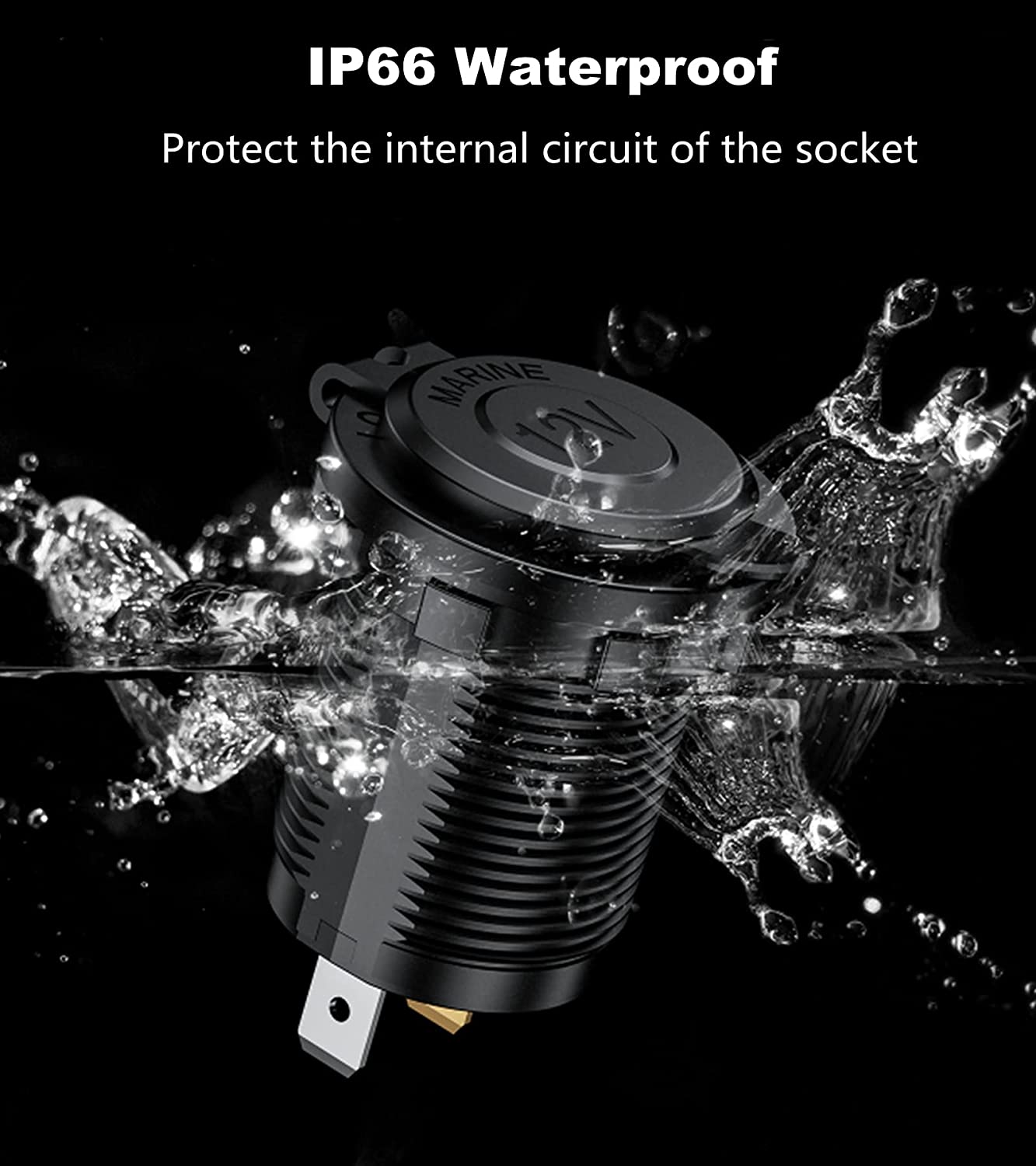 12V シガーライターソケット防水ソケット交換 DIY キットは、自動車、船舶、船舶オートバイに適用されます。