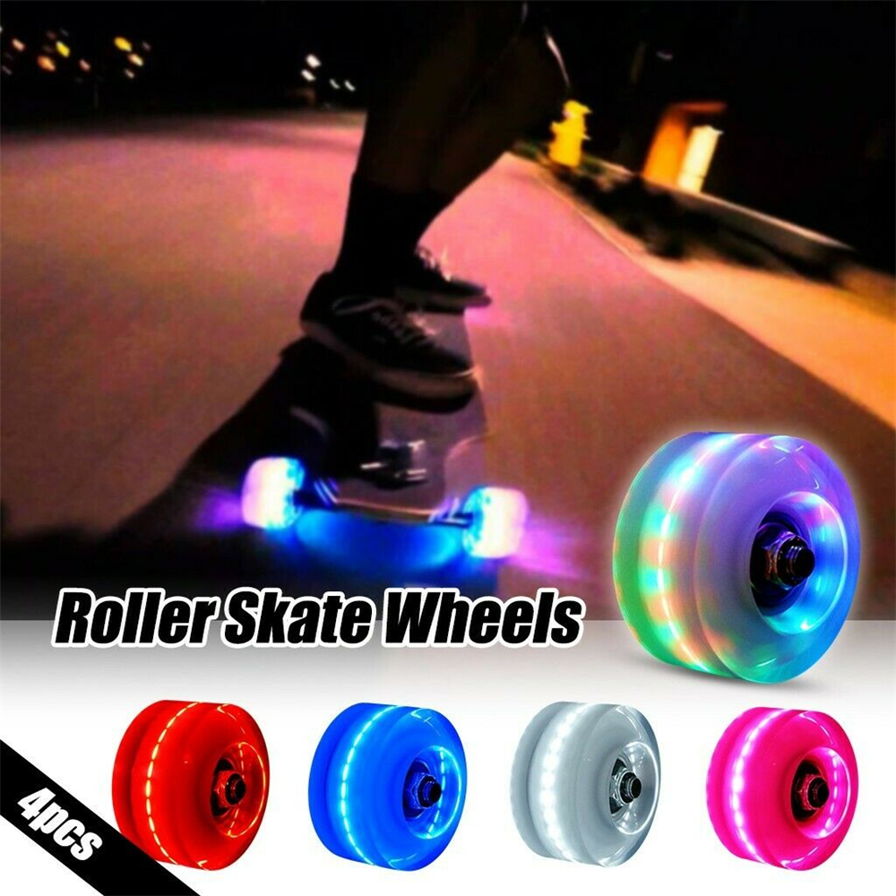 Roulettes de skateboard à roulettes avec roulements installés, 4 pièces
