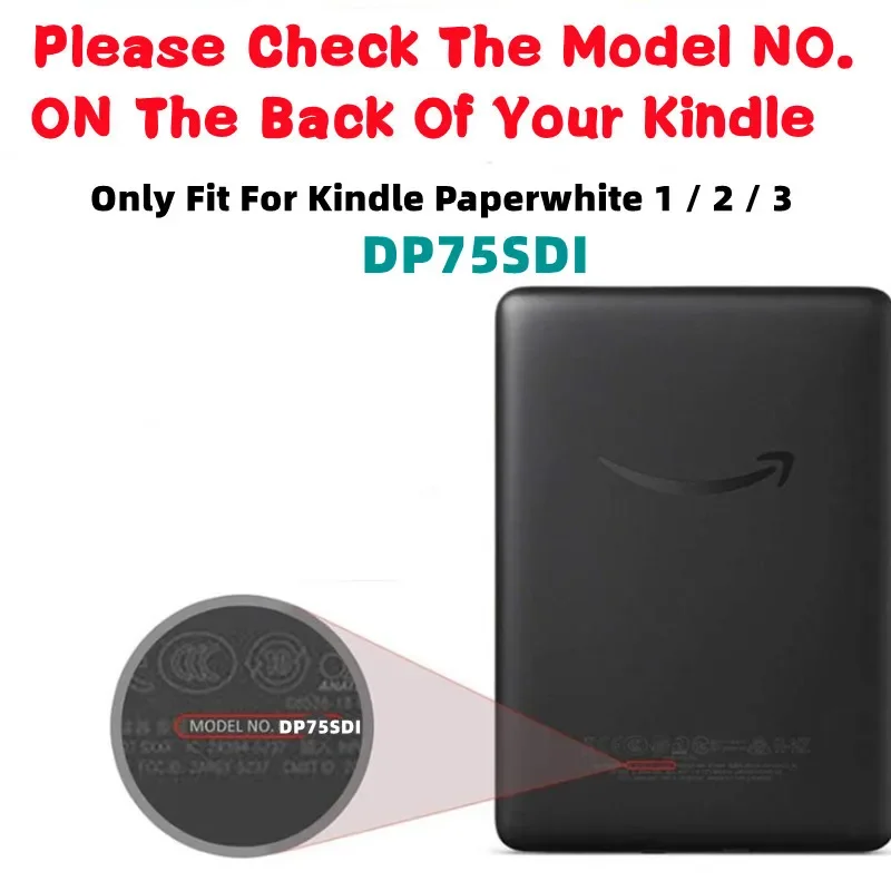 Funda magnética para Kindle Paperwhite 5th 6th 7th Generation 2013 2015 Paperwhite 1 2 3 DP75SDI EY21 6 pulgadas cubierta para lector electrónico de libros electrónicos