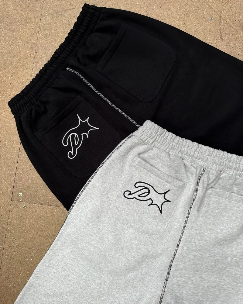 Harajuku retro jogginghose y2k mode beiläufige lose hosen gothic mode marke lose männer gerade bein breite hosen frauen streetwear