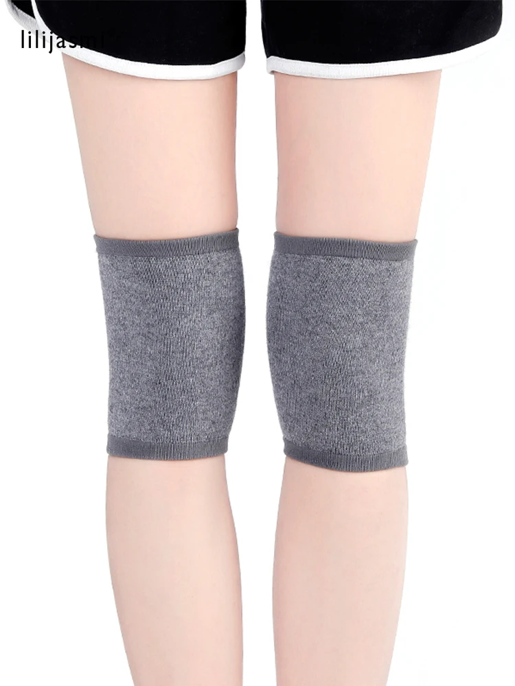 2022 Len Trọng Lượng Nhẹ Đầu Gối Tay Coldproof Ấm Đầu Gối Dệt Kim Cao Xương Bánh Chè Miếng Bảo Vệ Đầu Gối Bao Tay Chân Thu Đông