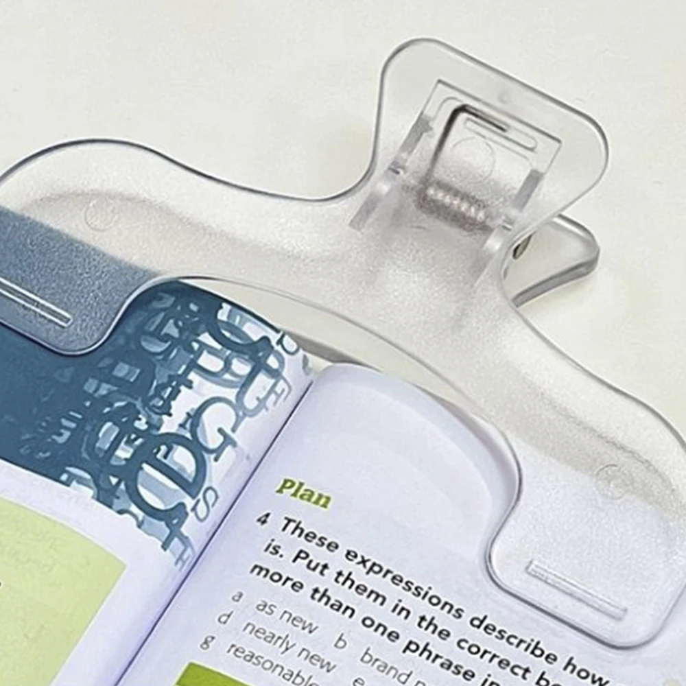 1PC Transparent Plastic Book Holder,Reading Aid,12cm Fixed Bookshelf,Creative Note Holder,Practical Stationery