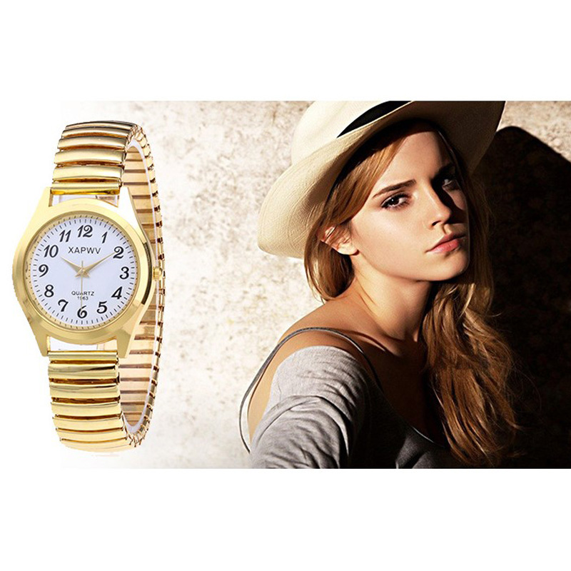 Reloj de cuarzo elástico clásico con esfera grande, pulsera de acero de primavera, Retro, Digital, para estudiantes y ancianos