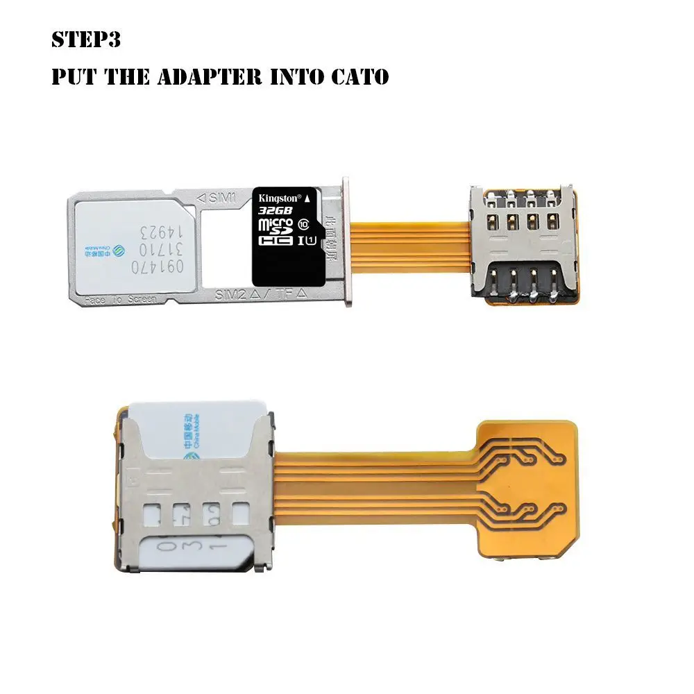 Adaptador Universal de tarjeta Sim híbrida TF, 1 piezas, Dual Nano/Micro/Mini SIM, extensor Micro SD, Nano Cato, teléfono Android