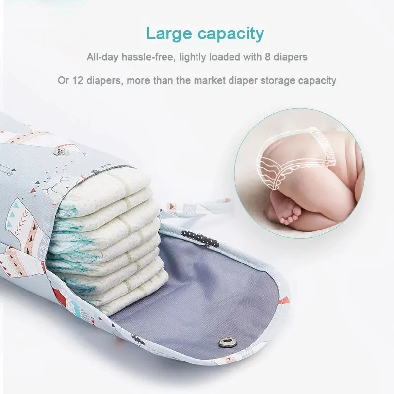 Sac à couches imperméable pour bébé, sac sec et humide, pochette de rangement pour maman, organisateur de couches, fourre-tout, sac de transport pour poussette de voyage