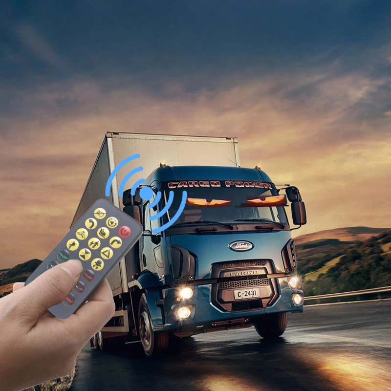 LED Soft Foldable Remote Control Truck Devil Eye Bluetooth App DIY Matrix Pixel Panel Lighting Windshield Graffiti Scrolling