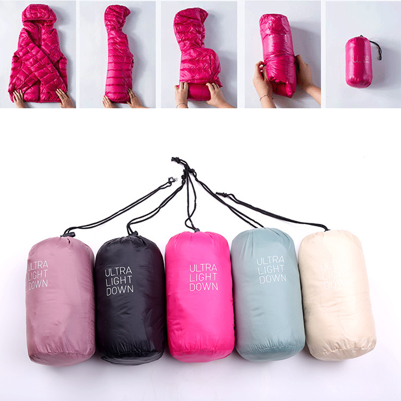 ผู้หญิงฤดูหนาวฤดูใบไม้ร่วง Ultralight เป็ดลงเสื้อแจ็คเก็ตผู้หญิง Slim PUFFER JACKET แบบพกพา ...