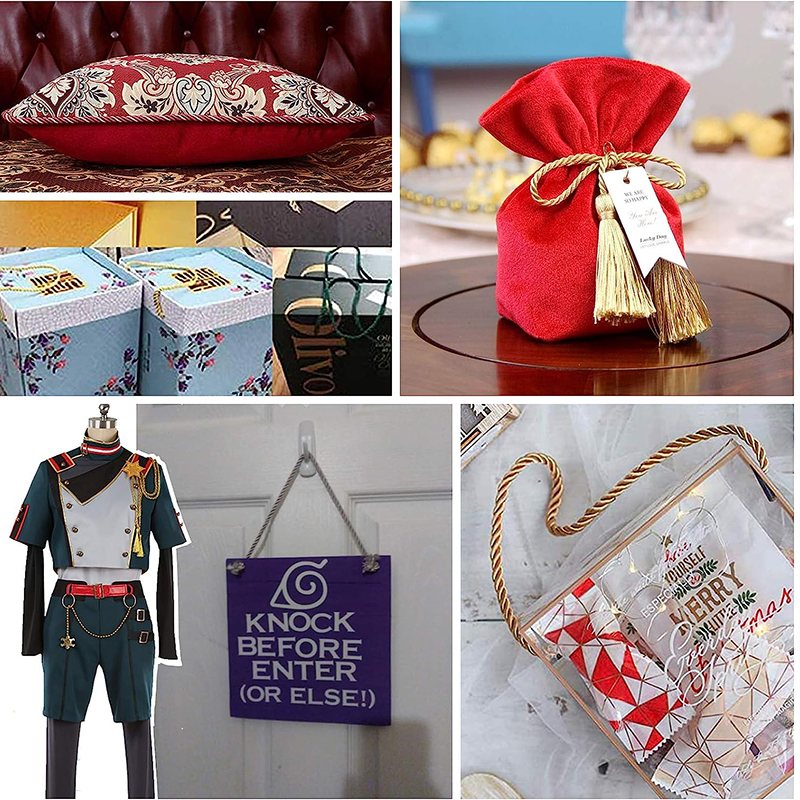 5MM Twisted Cord Rope Trim Craft Decorative Polyester Rope Handmade Cording for Sewing Crafts Upholstery Home Decor 5m