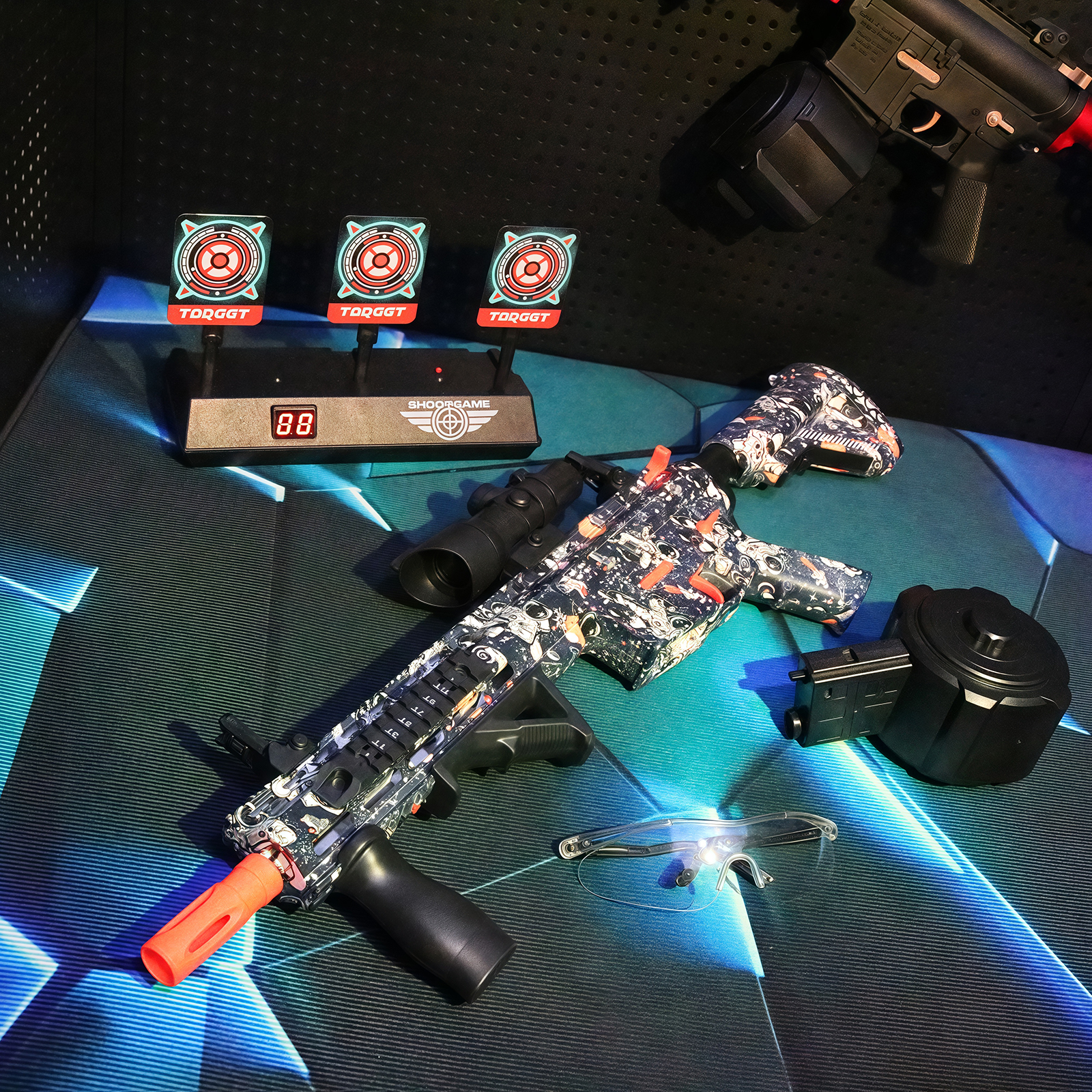 M416 Electric Gel Ball Blaster Toy Gun， Manual/Automatic Mode  , Rechargeable - Suitable for Summer Outdoor Shooting Games