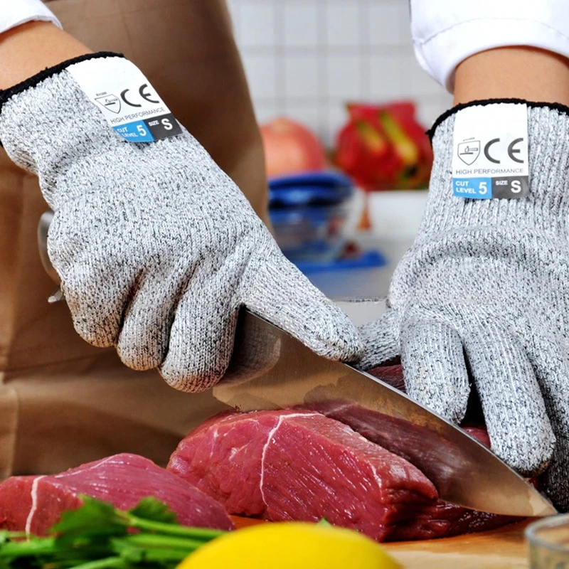 Level 5 HPPE Security Protection Anti-Cut Gloves, Cut Proof, Stab Resistant, Stainless Steel Wire, Security Protection