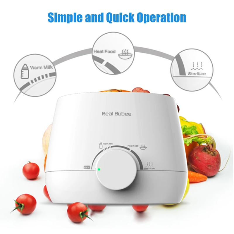 Real Bubee Baby Bottles Milk Warmer Food Heater 5-Minute Fast Warming Precise Temperature Control Double Milk Warmer EU PLUG