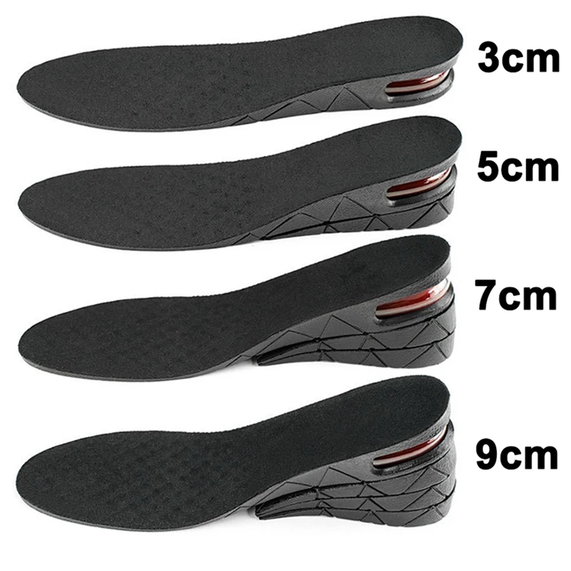 NEW 1Pair Height Increase Insole for Feet 3cm 5cm 7cm 9cm Variable Height Shoes Insoles Men Women Air Shock Absorbing Shoe Pads