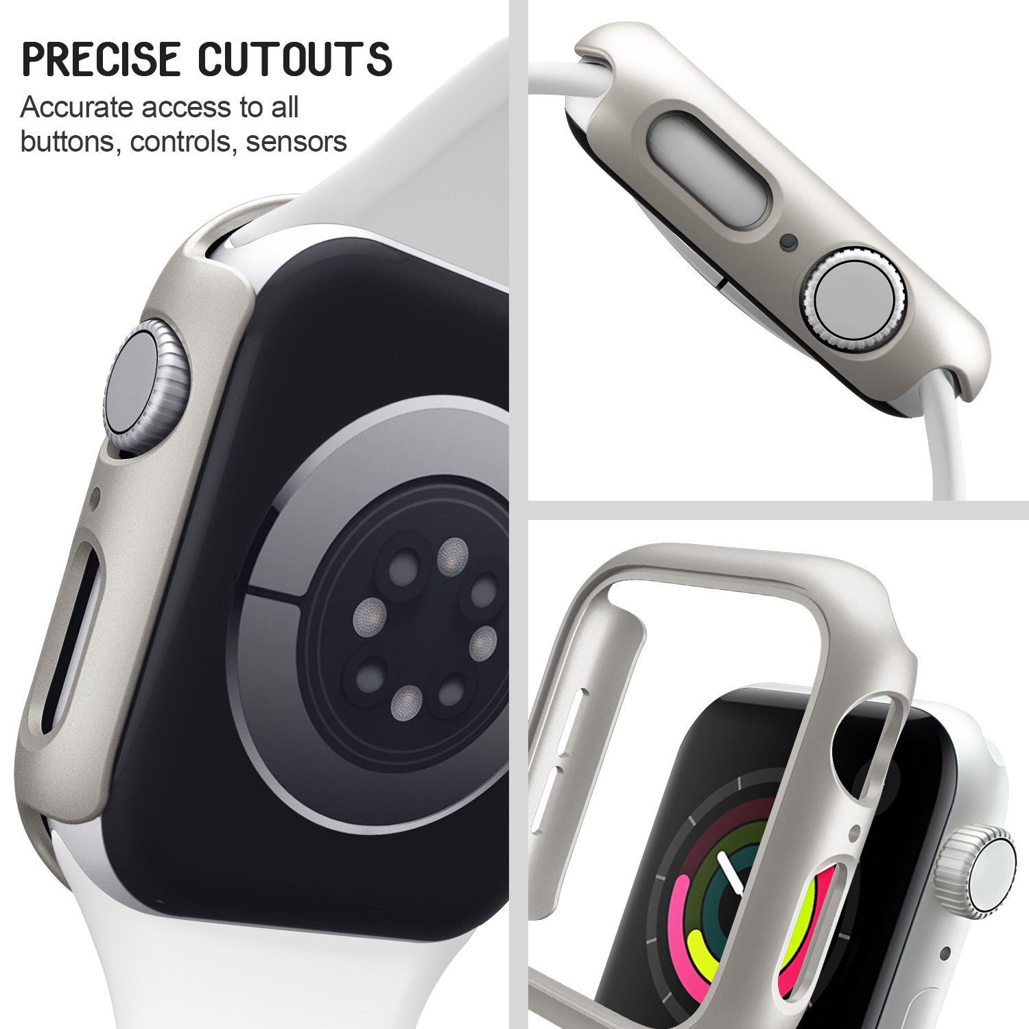 3 個ハード PC ケース Apple Watch 45 ミリメートル 41 ミリメートル 38 ミリメートル 42 ミリメートル 40 ミリメートル 44 ミリメートルマットバンパー保護ケースフレーム iWatch SE 9 8 7 6 5 4 3 2