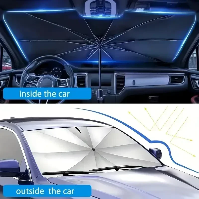 Motorcycle Front Windshield Car Sunshade SUV Heat Insulation Sunscreen Blocking Curtain for Small Cars Compact Vehicles Amagi