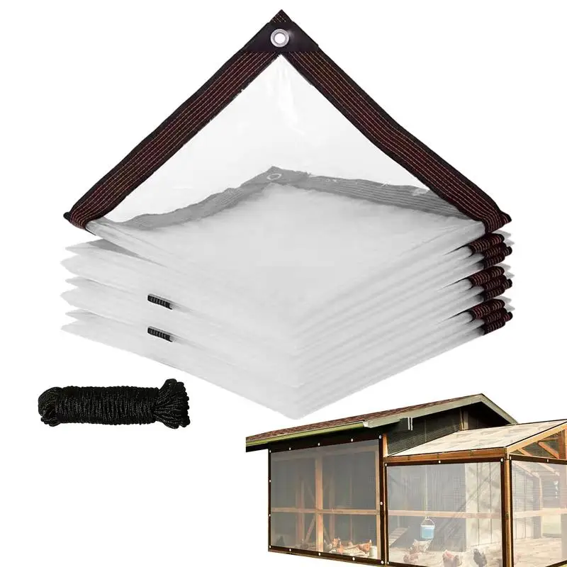 Tenda da balcone con membrana antipioggia in PVC trasparente, tenda isolante per piante grasse con telone impermeabile per esterni