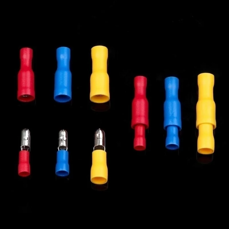 102/280/300/480pcs Kit de terminal elétrico abrangente-pá isolada durável, anel, garfo e conectores de extremidade-fio eficiente ou