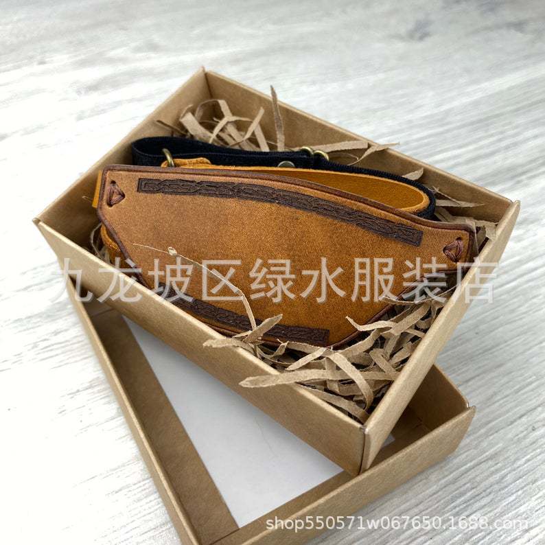 Adjustable Vintage PU Leather Colorblocked Eyepatch Medieval Gothic Roleplaying Pirate Party Props