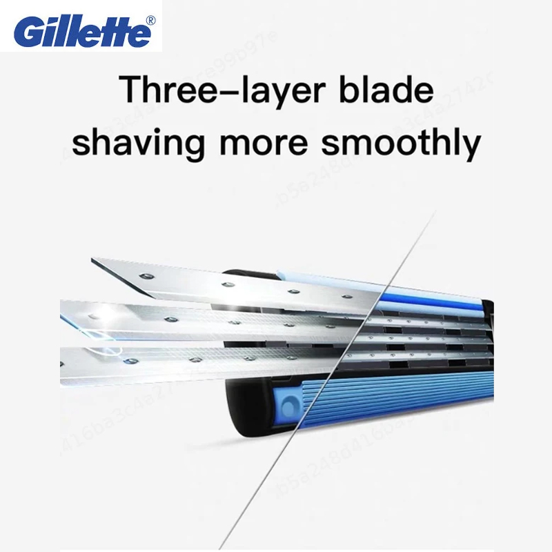 Gillette Mach3 Razor Blade for Men Shaver Head Refills Cartridges with Lubrication Strip 3 Layres Blades Fast Cutting Face Beard