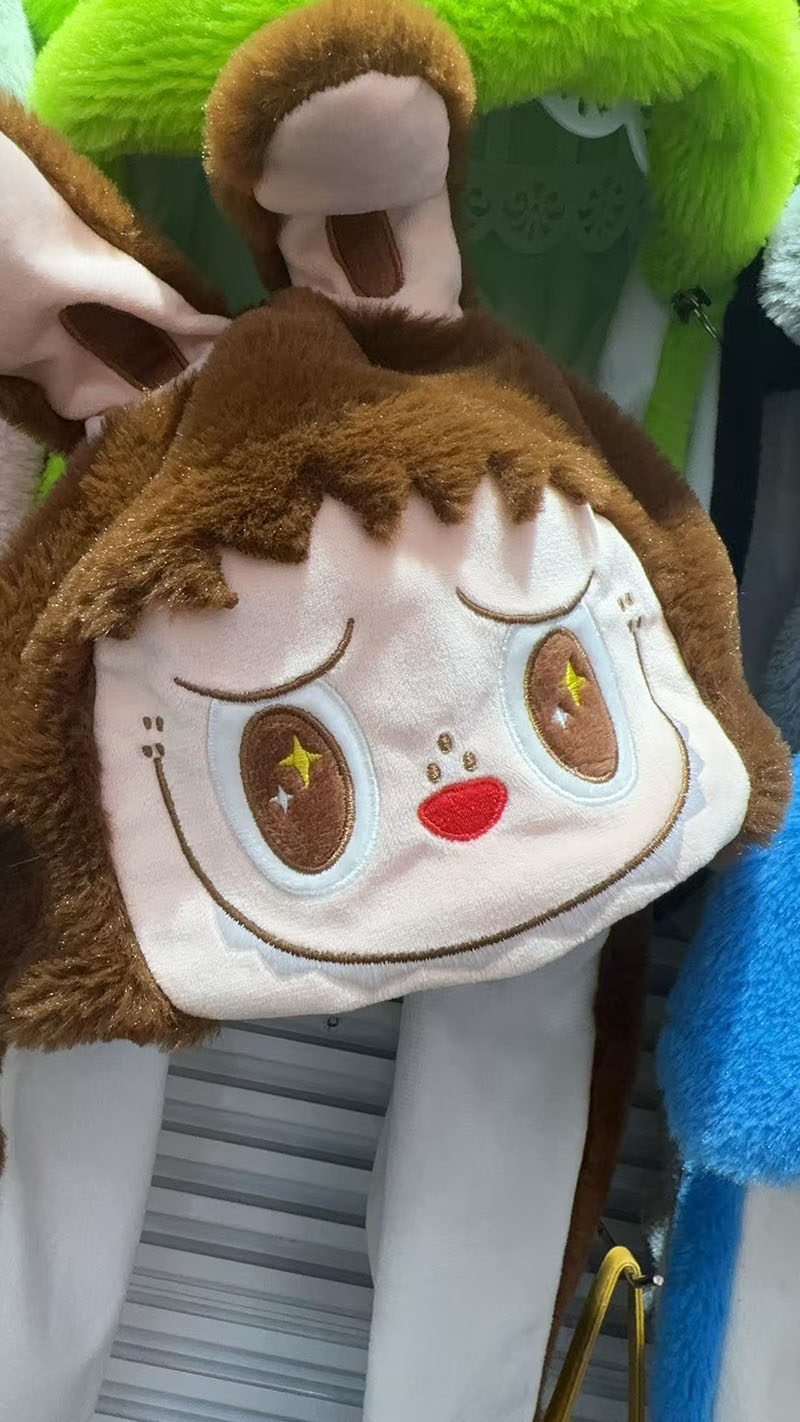 อะนิเมะ Labubu มอนสเตอร์หูค่าเฉลี่ยหมวกเรืองแสงน่ารักหูหมวก Plush คอสเพลย์ปาร์ตี้การ์ตูนตลกหมวกเด็กวันเกิดคริสต์มาส...