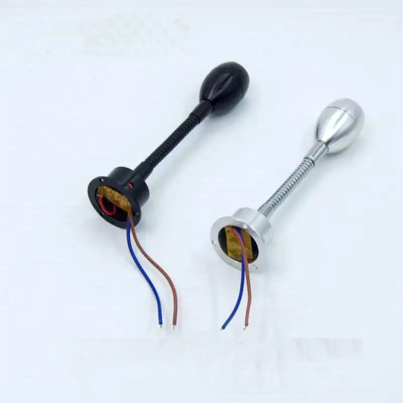 3W DC12V 110V 265V Flexible Gooseneck LED Wall Reading Light Mounted Bedside Lamp With Switch For Bedroom Workbench Hotel