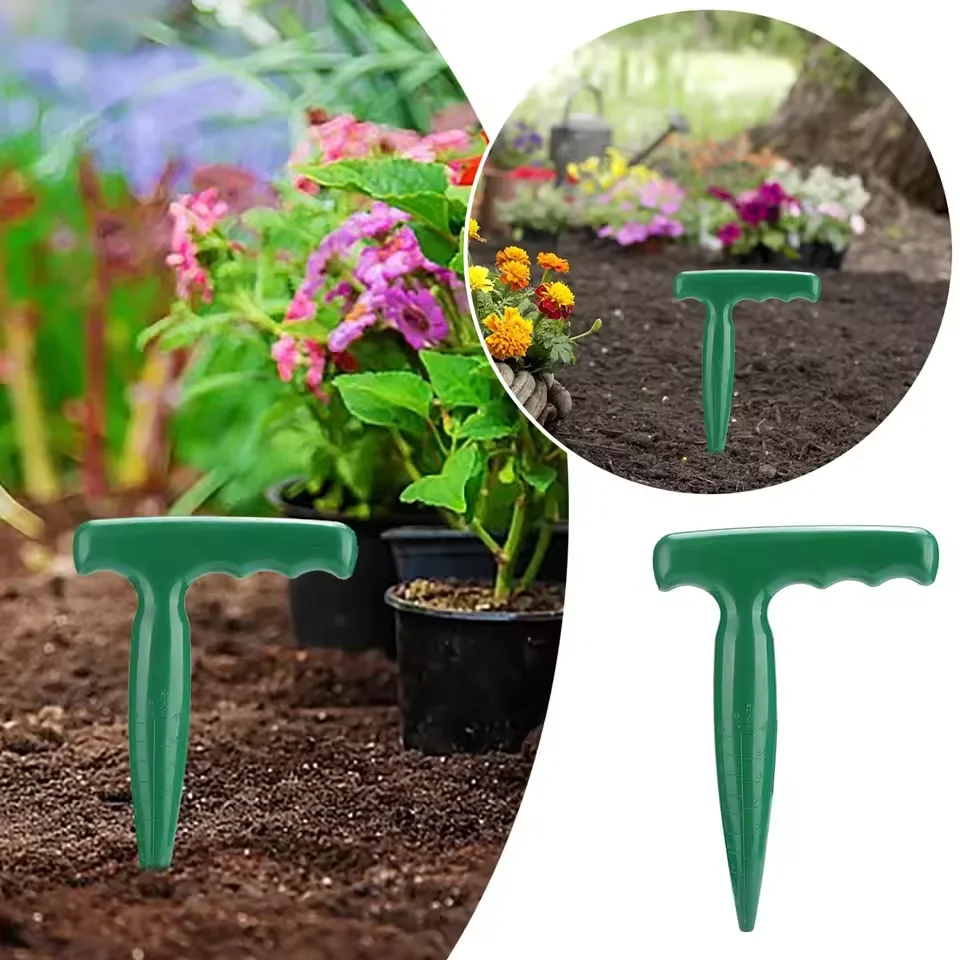 1pc Handheld Garden Hole Puncher Clear Scale Planting Tools Lightweight Digging Hole Tool Sowing Seeds Dispenser For Hole Diggin
