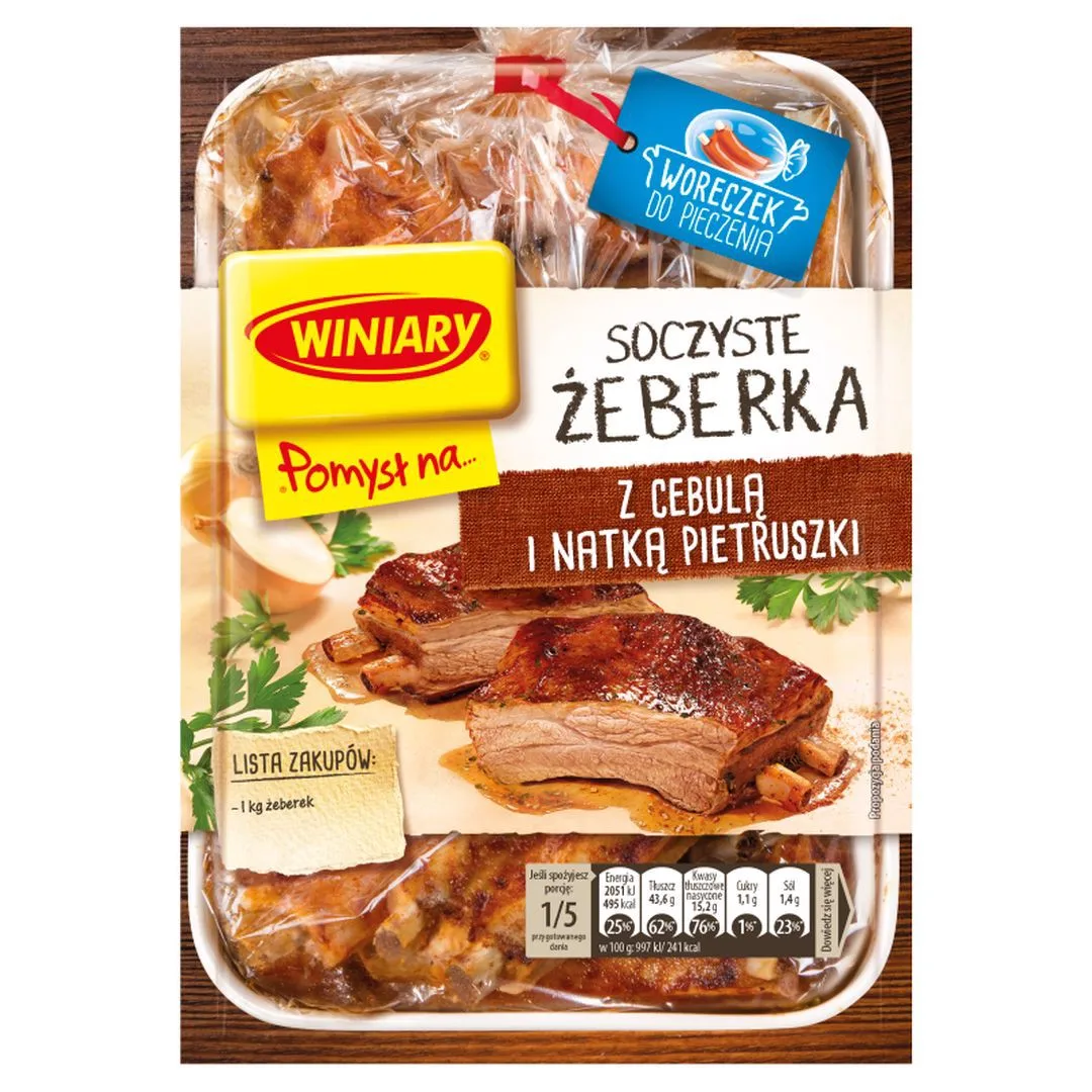 Winiary Pomysł na... Soczyste żeberka z cebulą i natką pietruszki 28 g