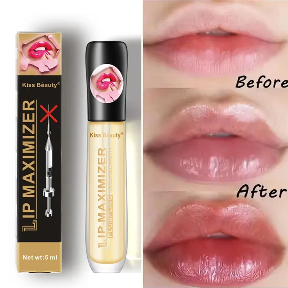 Soro labial volumizador rápido, óleo labial sexy, brilho, aumenta a elasticidade labial, reduz linhas finas, ilumina, hidratante, cuidados com os lábios