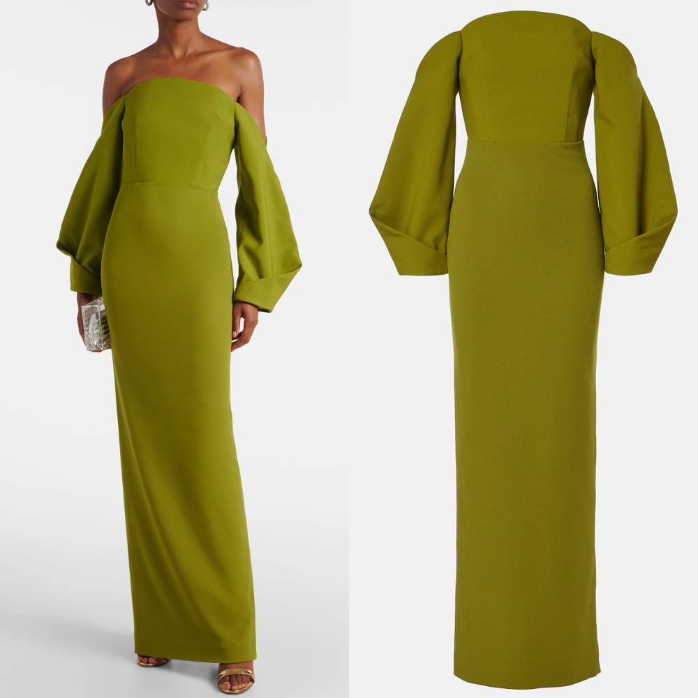 Tamanhos simples personalizados disponíveis jersey plissado em linha reta fora do ombro vestidos longos sob medida vestidos de ocasião combinando casual