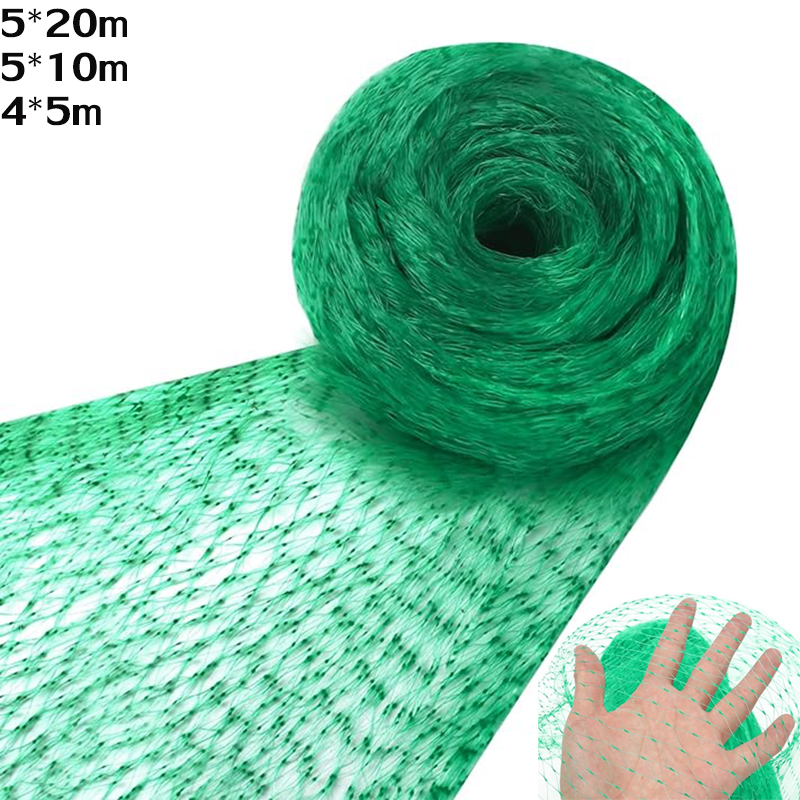 4x5m/ 5x20m Reusable Black Fruit Tree Netting, garden netting for protecting fruit trees, plants and vegetables from birds and a