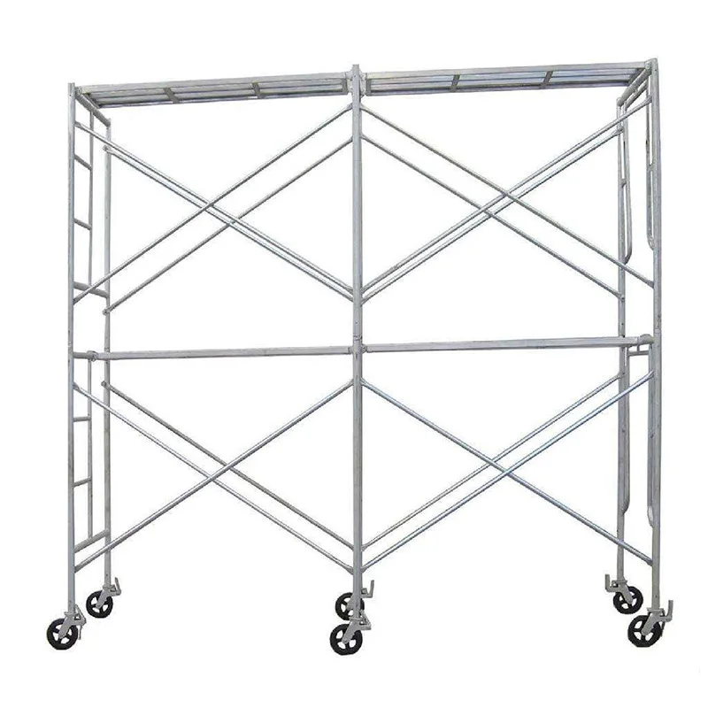 Andaime de aço, andaime de construção móvel, estrutura de caminhada soldada tubular, andaime galvanizado ajustável