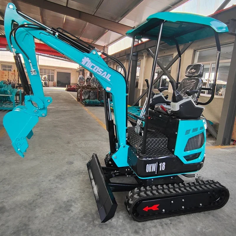 Miniexcavadora de 2 toneladas de alto estándar personalizada, excavadora pequeña con motor central y componentes, tipo excavadora sobre orugas
