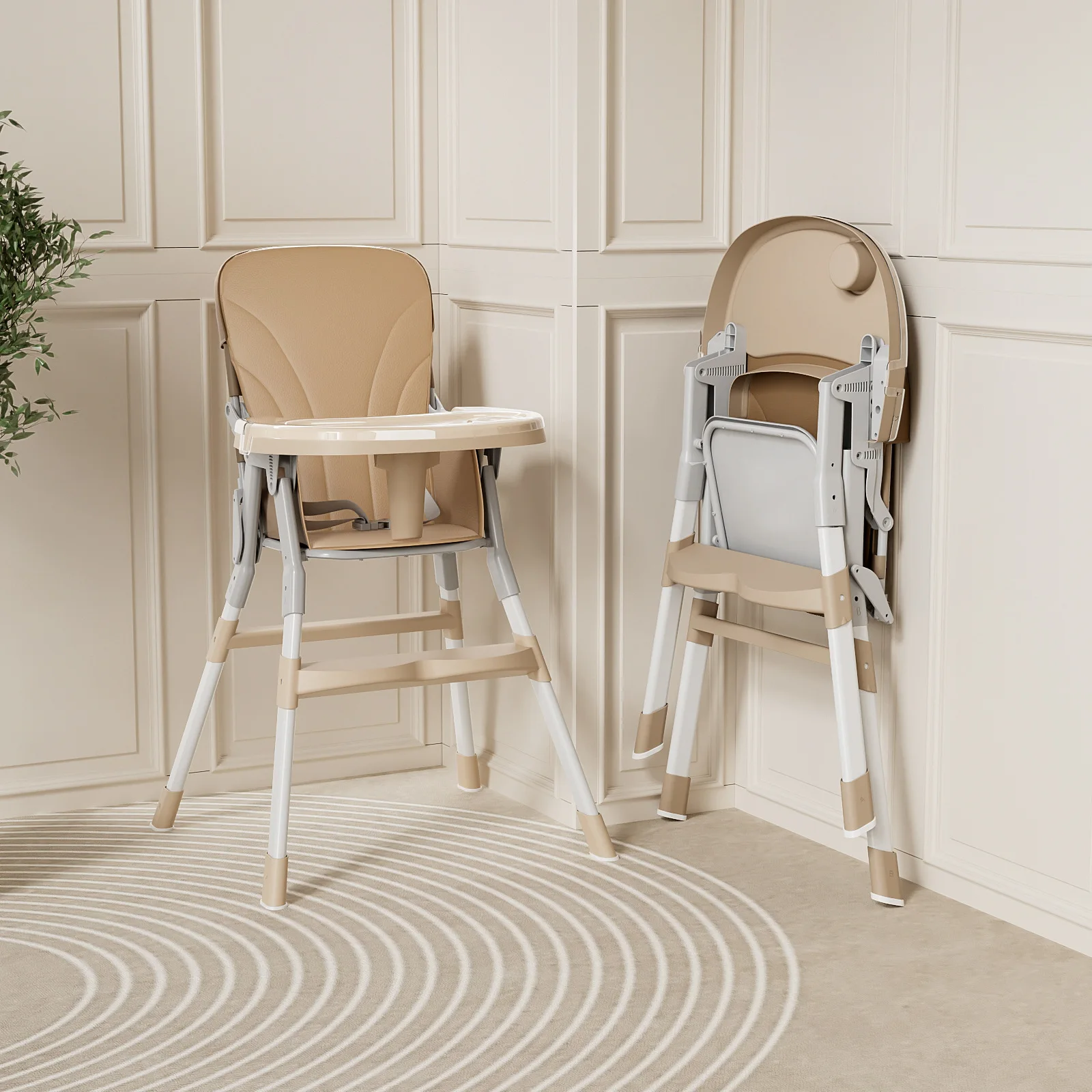 Silla de comedor para bebé, plegable, portátil, para niños, multifuncional, para comer