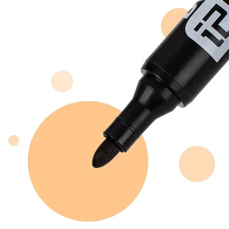 6 Cái/bộ Thường Trực Bút Đánh Dấu Mỹ Điểm Mực Chống Thấm Nước Mỏng Ngòi Thô Ngòi Đen Xanh Màu Đỏ 1.5Mm Mịn màu Bút Bút