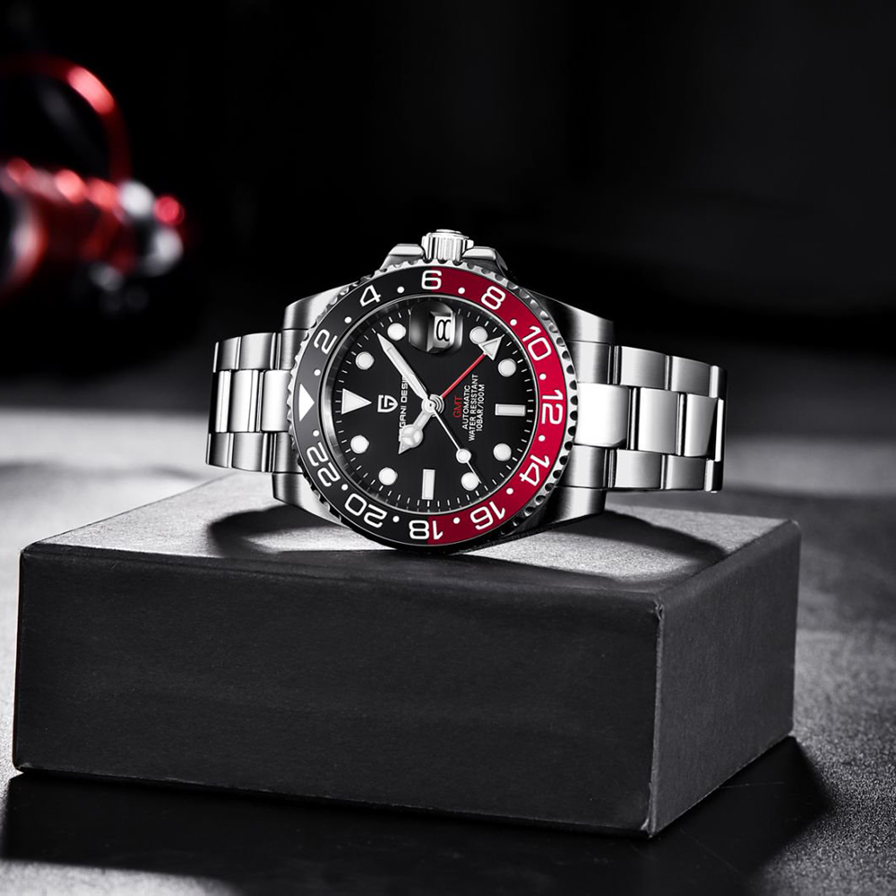 パガーニデザイン ビジネス機械式自動巻き腕時計 メンズ ステンレススチール 防水 回転セラミックベゼル PD-1662 メンズ腕時計