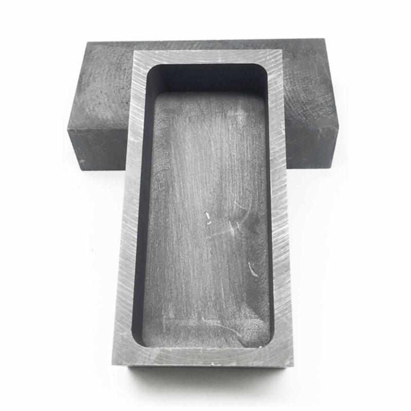 Molde de fundición de lingote reutilizable, lingote de grafito de oro y plata, crisol de grafito Rectangular para fundición, envío directo