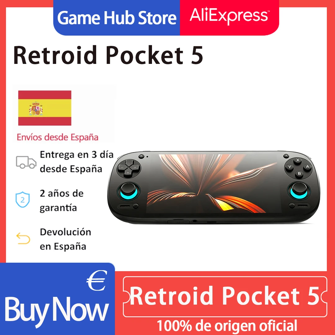 Retroid Pocket 5 Console di gioco portatile retrò Snapdragon 865 Display OLED HD da 5,5 pollici Bluetooth 5.1 Android Batteria da 5000 mAh