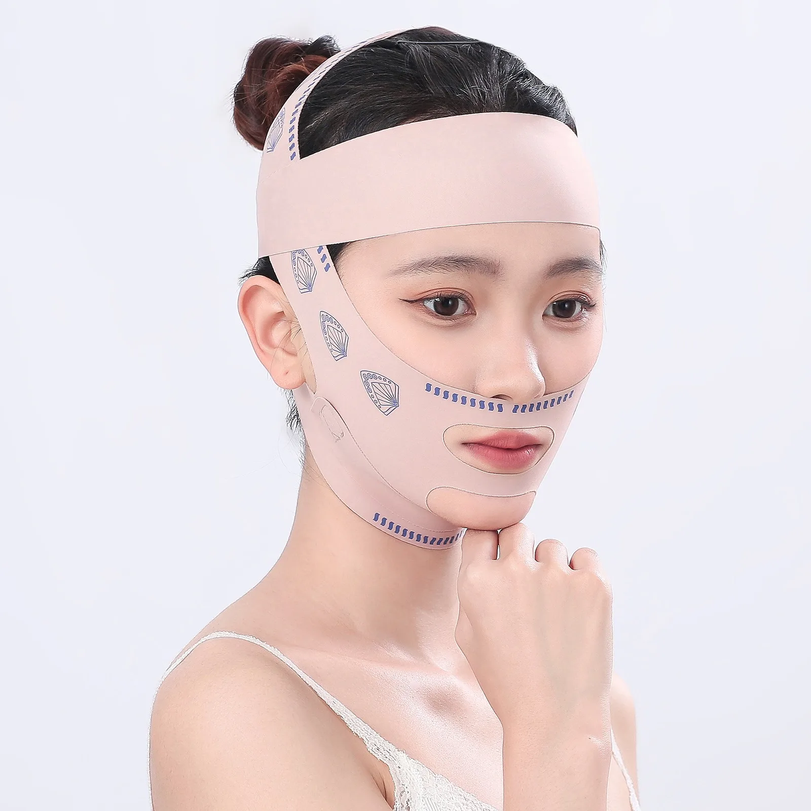 1pc 턱 뺨 슬리밍 붕대 V 셰이퍼 리프팅 마스크 페이스 리프팅 V 라인 쉐이핑 붕대 안티 링클 페이스 붕대