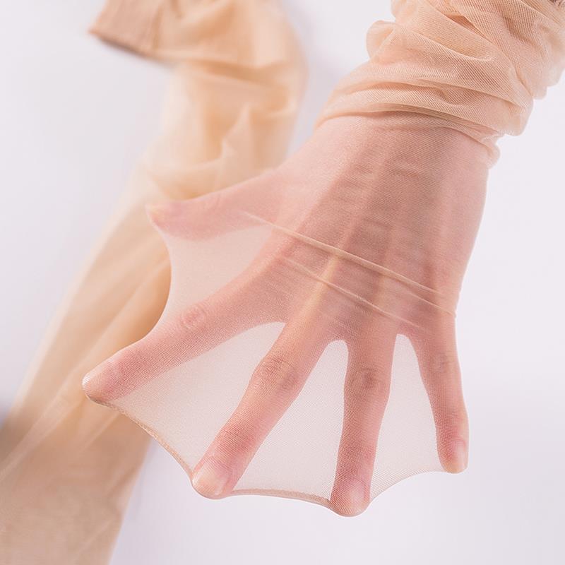 5 pares = 10 Uds. Medias de nailon ultrafinas para mujer, calcetines hasta la rodilla elásticos transparentes para mujer, calcetines largos de alta calidad para niñas