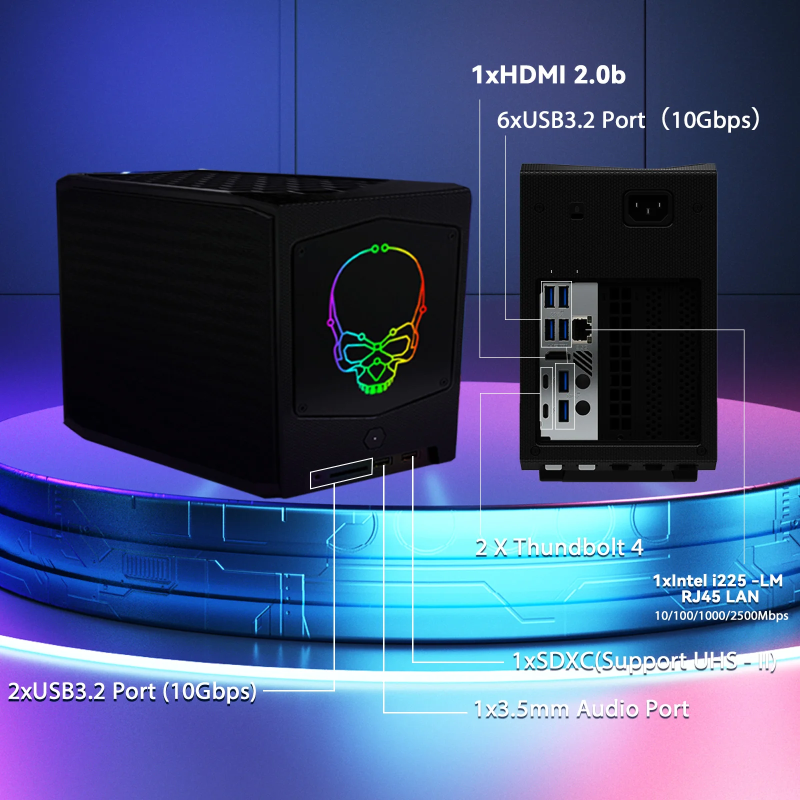 Intel NUC 11 Extreme Gaming PC Desktop Intel Core i9-11900KB Up to 4.9GHz DUAL RTX4060 O8G V2 16GB RAM 1TB SSD 650W 80PLUS Win11
