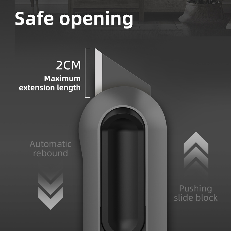 Deli Snap-off Utility Mes Mini Intrekbare Box Cutters 9mm 18mm Koolstofstaal Messen Auto Lock Office thuisgebruik Handje