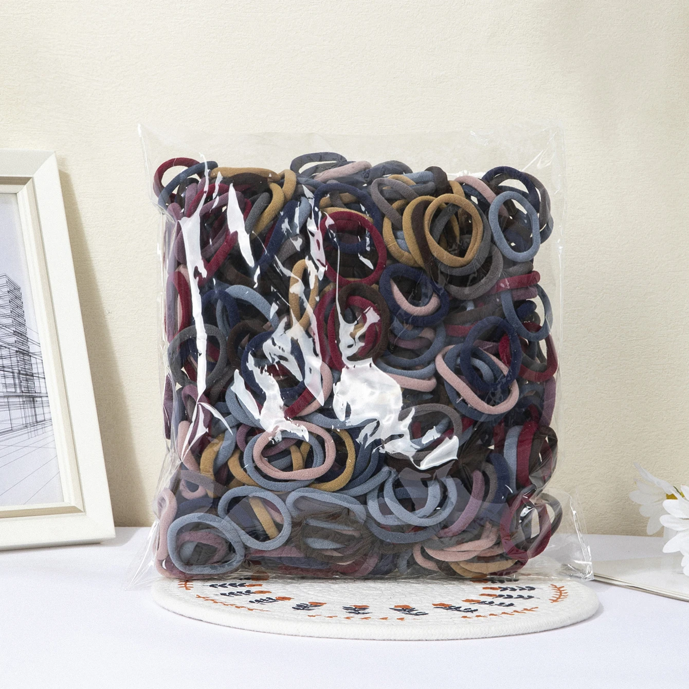 Fascia elastica per capelli da 50 pezzi - Fascia per capelli a coda di cavallo da donna spessa, comoda e resistente - accessorio per capelli in tinta unita