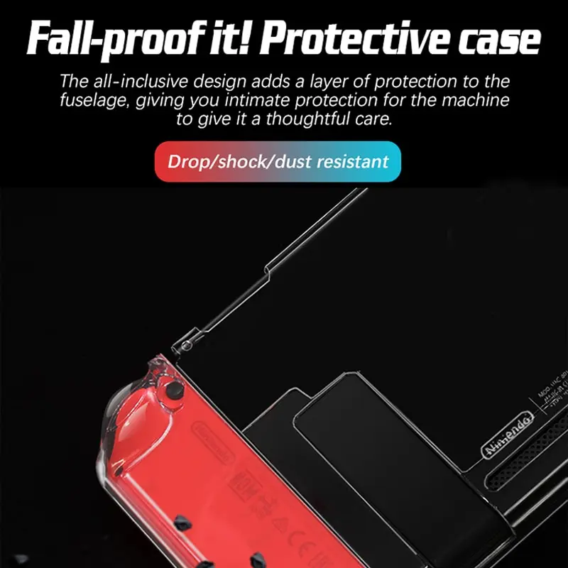Suitable For Nintendo Switch High Transparency Pc Protective Case Game Console Handle Full Package Ultra Thin Split Protective