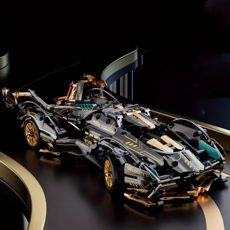 1638-Piece Racing Car Building Block Set - High-Quality DIY Educational Toys and Cool Collectibles! Perfect Gift for Christmas, Birthdays and Special Occasions