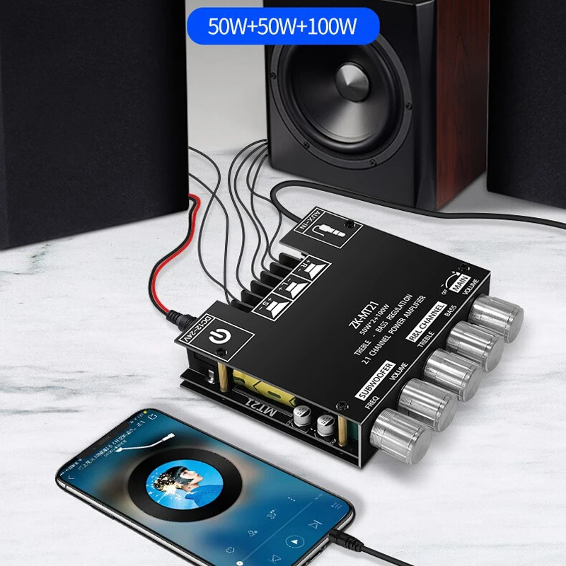 ZK-MT21 kanal Bluetooth 5.0 cs8673e 5,0 Subwoofer-Verstärker platine 50w x 2 2,1 w Power Audio Stereo verstärker platine Bass verstärker aux