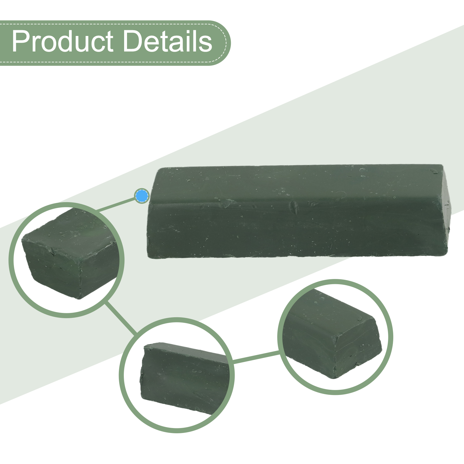 1pcs 112x34x25mm Green Polishing Paste Abrasive Paste Metals Polishing Wax Paste Polishing Compound Abrasive Paste