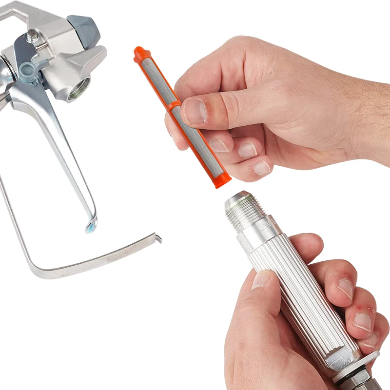 10/20 Pcs Spray Gun Filters Spraying Machine Accessories Airless Gun Filters 30/60/100/150/200 Mesh Airless Paint Parts Filter