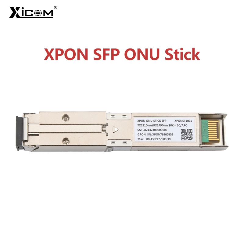Xicom Xpon Stick ONU 1,25G/2,5G SFP Pon Stick con MAC PPPoE IPoE HGU SC conector 1310/1490nm 20KM OLT ONU MAC XPON = EPON/GPON