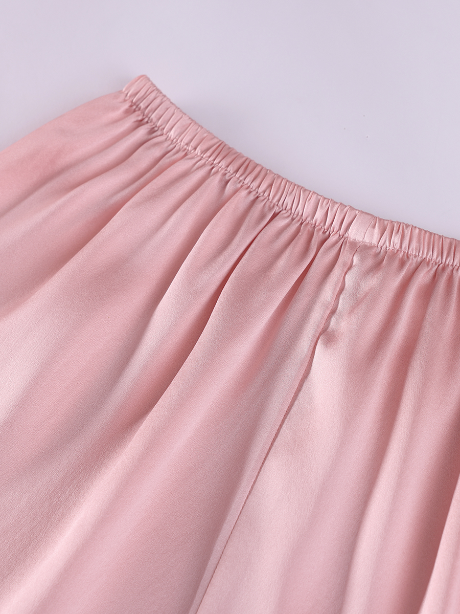 SuyaDream Người Phụ Nữ Quần Short Lụa 19Mm 100% Lụa Satin Thoải Mái Khỏe Mạnh Lưng Thun Nhà Quần Short 2021 Xuân Hè Chắc Chắn Ngắn